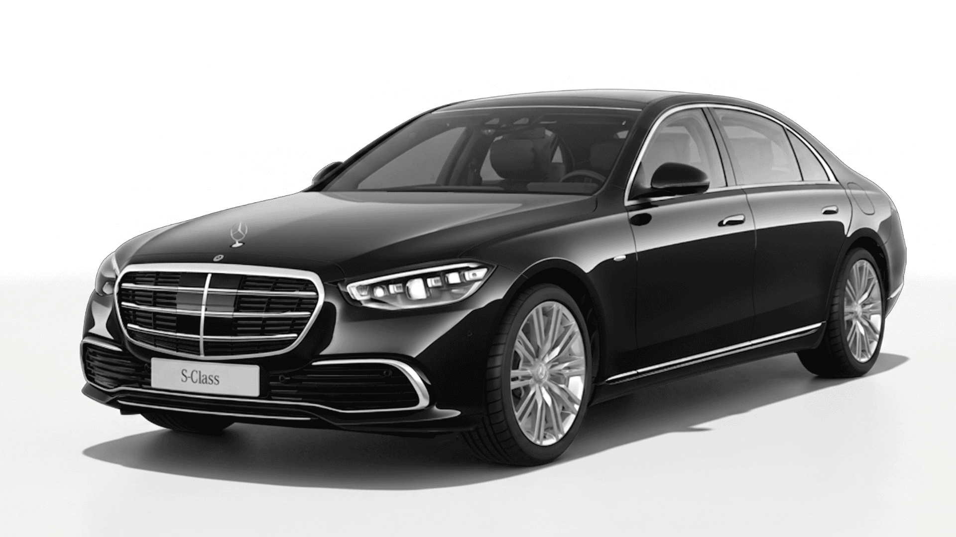 New Mercedes-Benz S-Class black exterior view